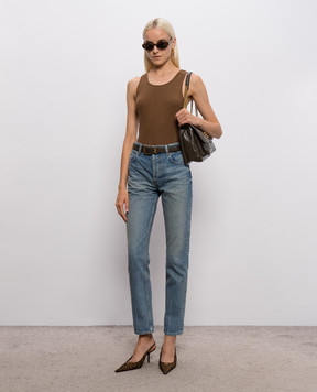 Saint Laurent Blue jeans with a worn effect 873827Y863G