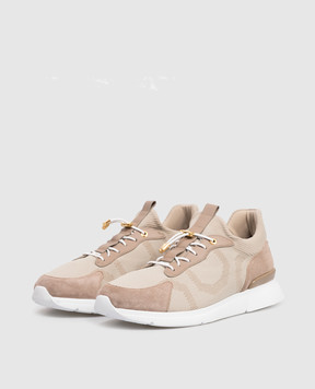 Stefano Ricci Beige combination sneakers with logo UV098G5289TSDPWY