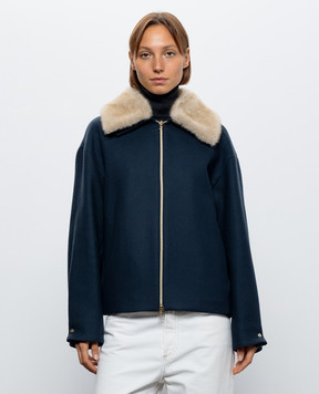 Herno Blue jacket with wool GI000440D33344