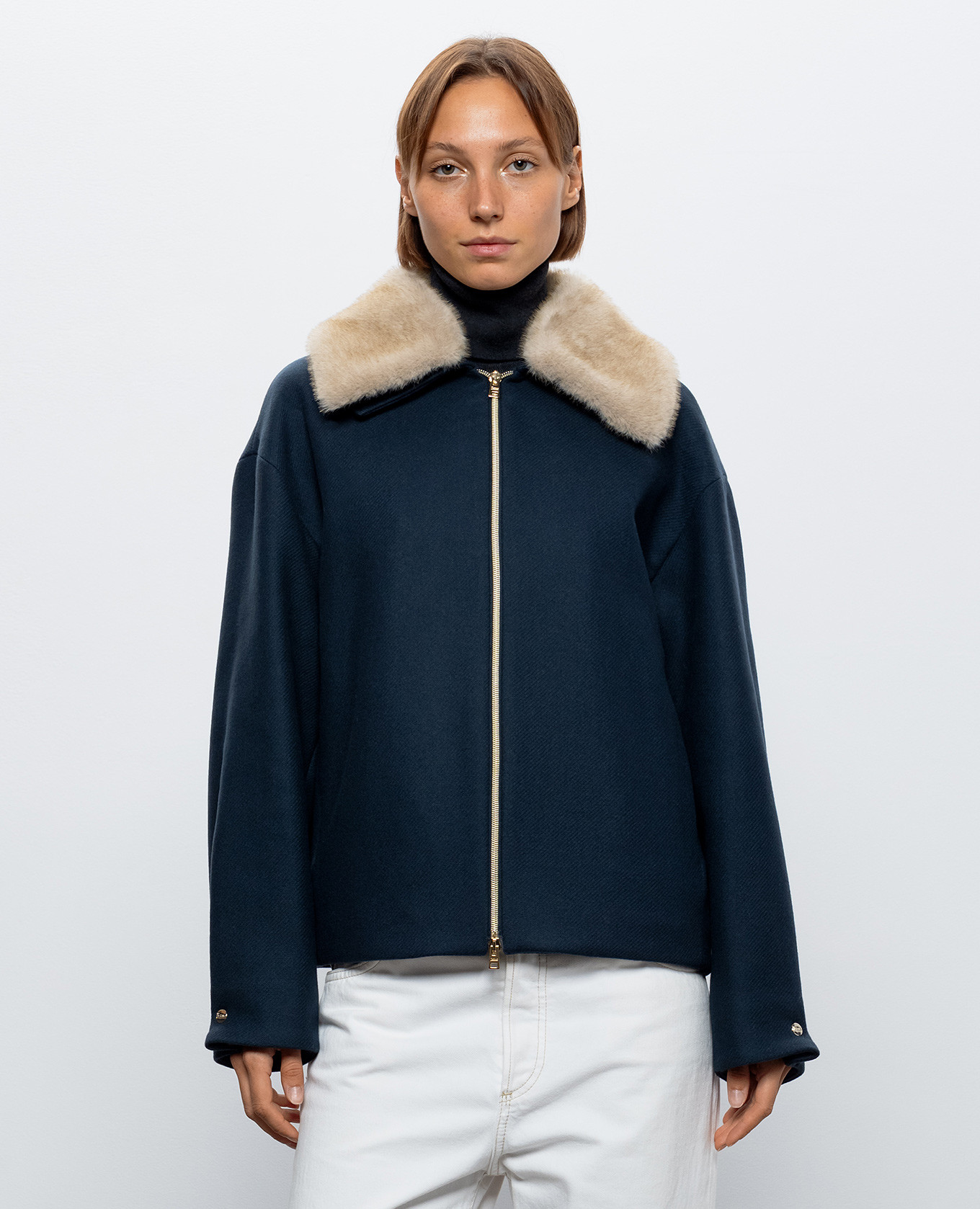 Blue jacket with wool Herno 3