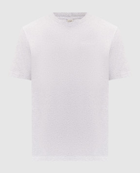 Sporty & Rich Grey melange T-shirt with logo print TO11984300GY03m