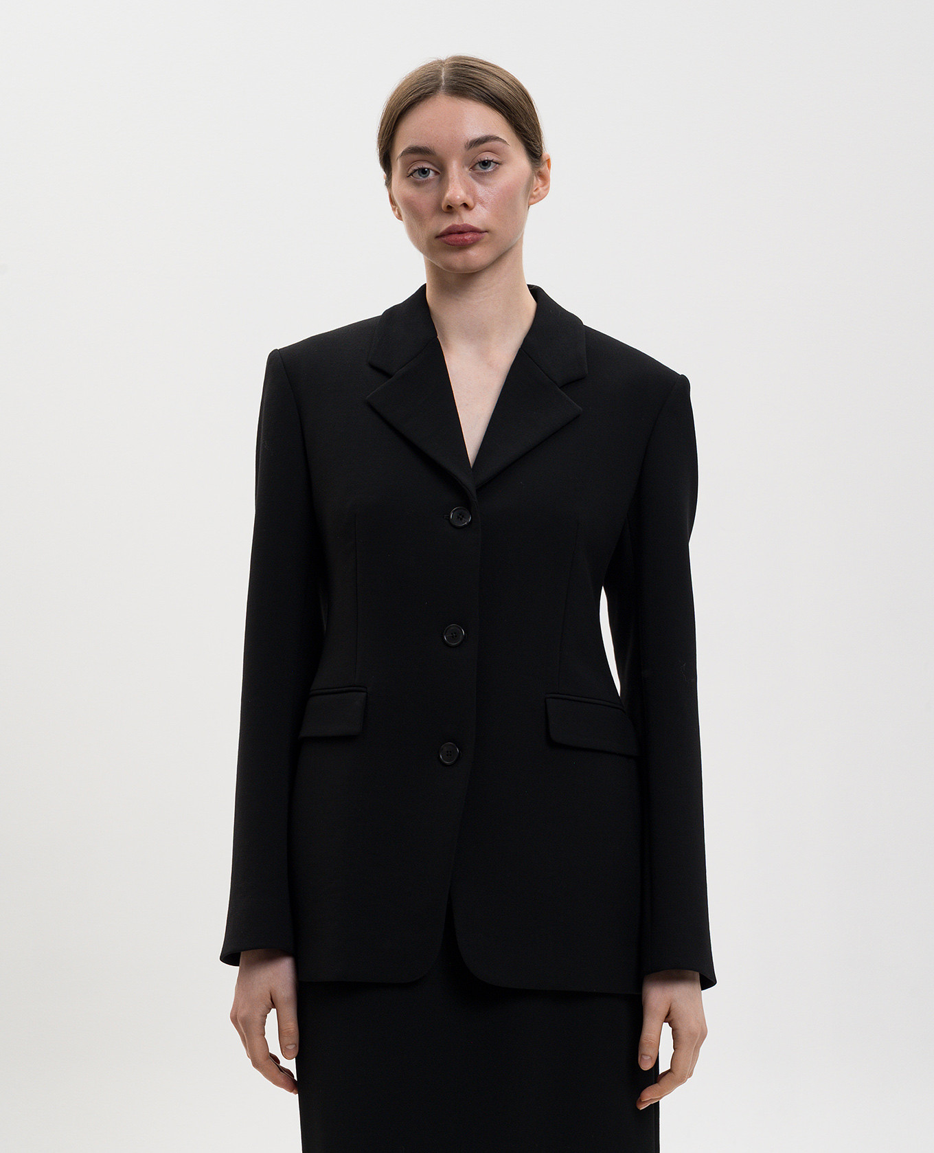 Black Fontana wool jacket The Row 3