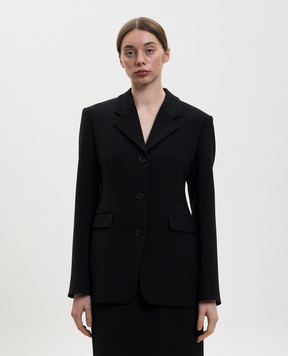 The Row Black Fontana wool jacket 10475W2893