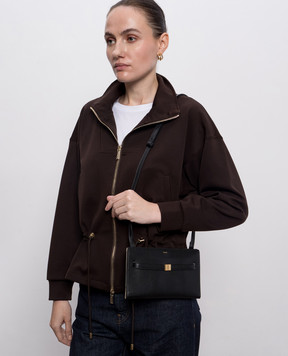 Toteme Black leather crossbody bag 261WAM0052LE0025