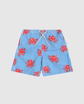 MC2 SAINT BARTH Children's blue striped Jean swim shorts JEA000102043L
