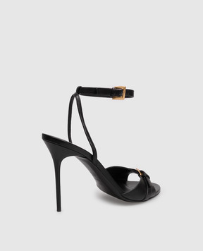 Balmain Anthem black leather sandals HN1UH272LVIT