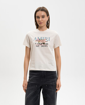 AMIRI Beige T-shirt A World Of Hope And Dreams AWTOJR1044
