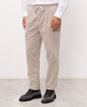 Brunello Cucinelli Beige corduroy pants M280NE1710
