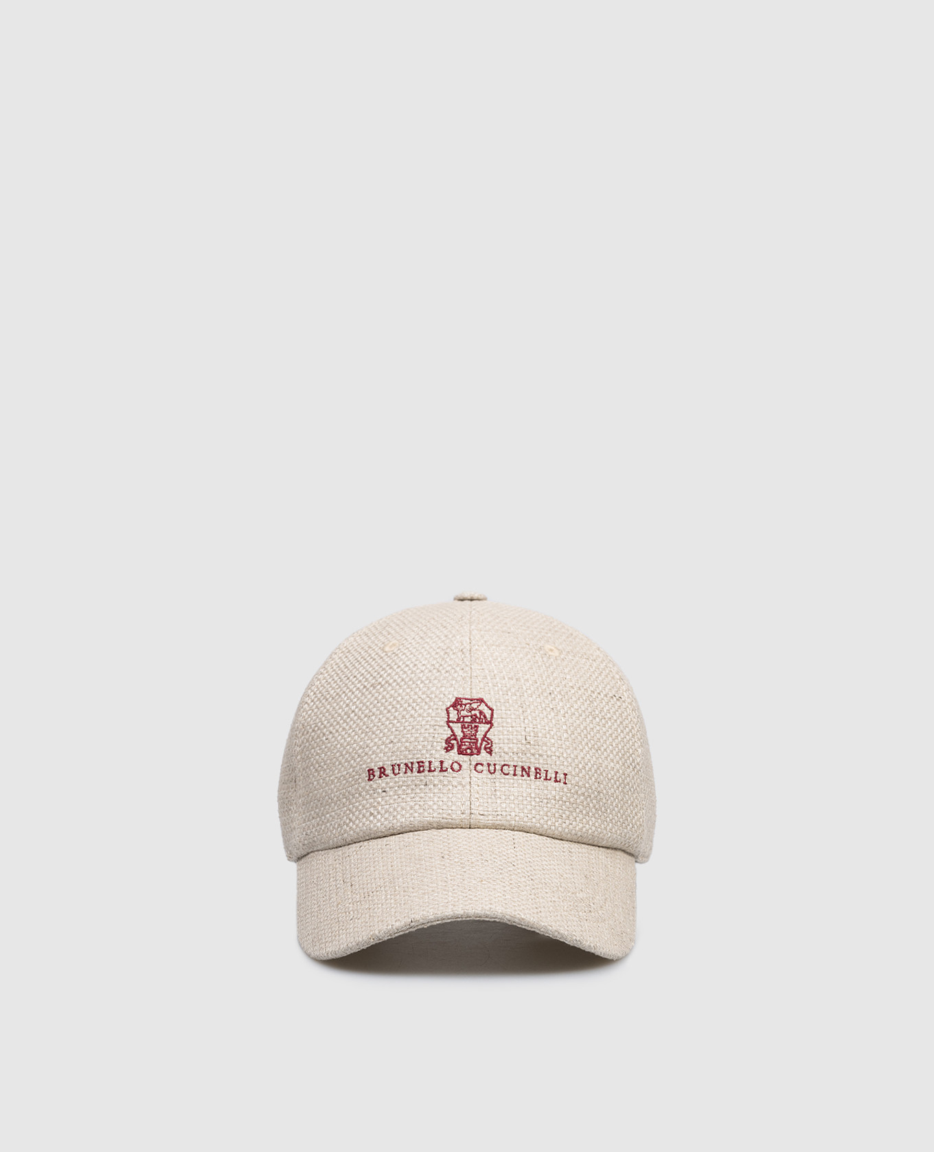 Beige silk, linen and wool cap