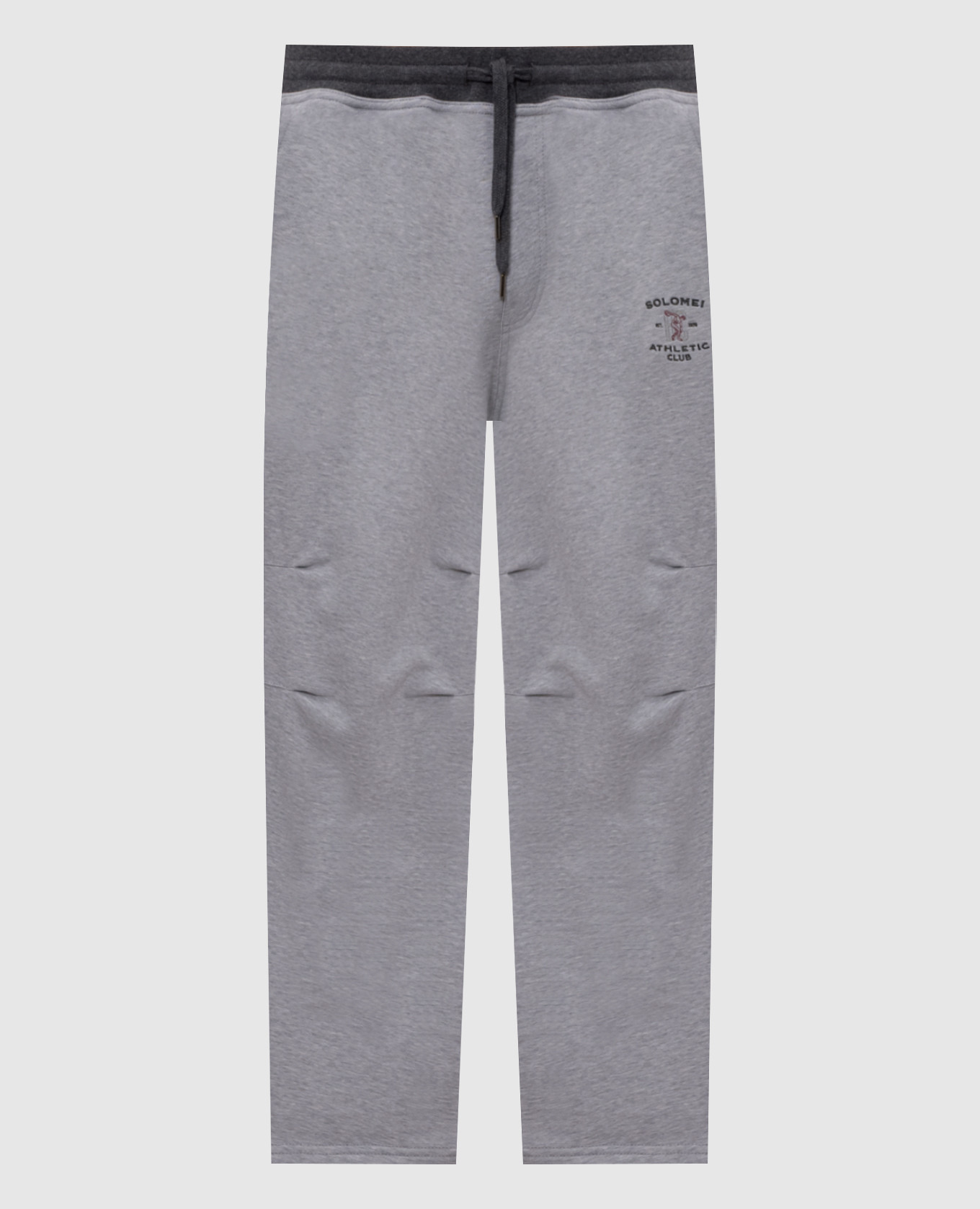 Grey sweatpants with embroidery