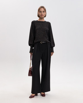 Twinset Black wool and cashmere sweater with lurex 262TP3512