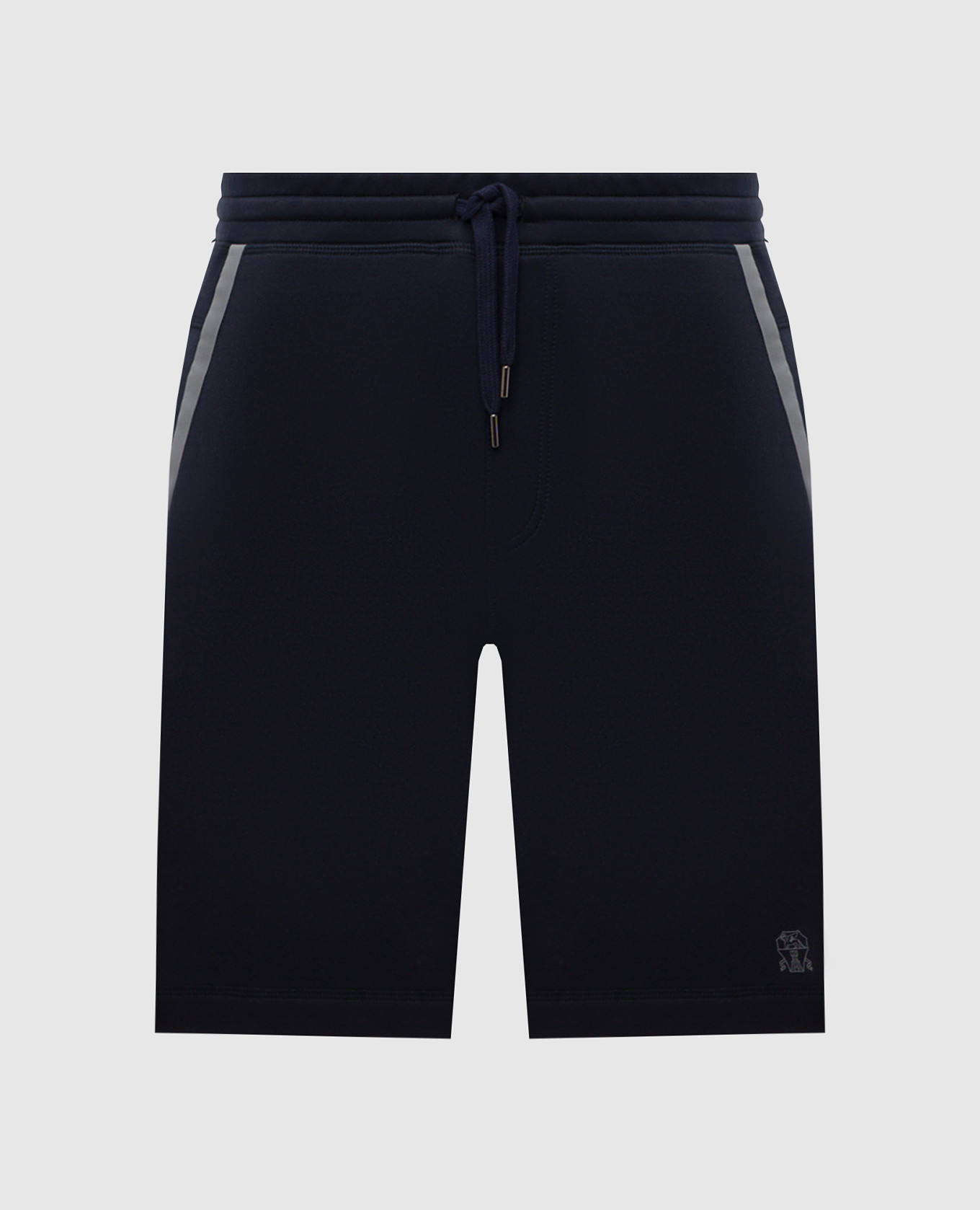 Blue shorts with logo print