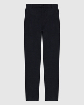 Trussardi Navy blue linen pants P719M000113NMP313T38