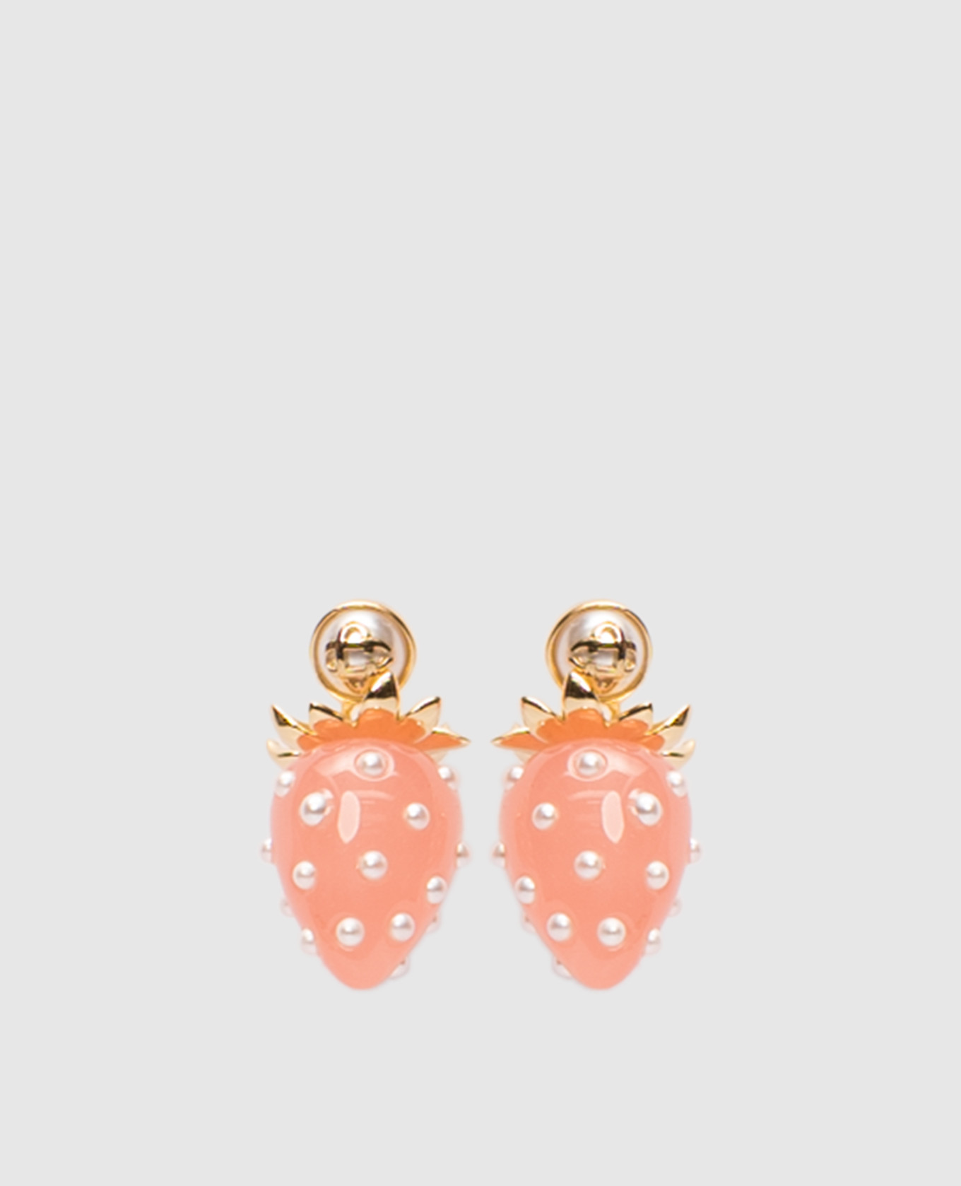 

Strawberry earrings with gold plating Casablanca, Pink