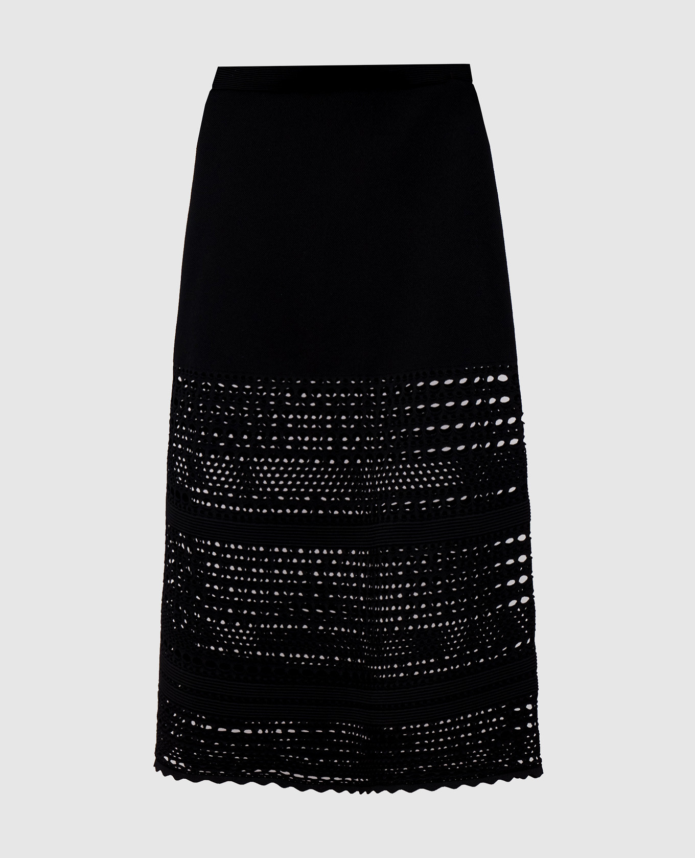 Spódnica midi Westly Open Stitch w kolorze czarnym