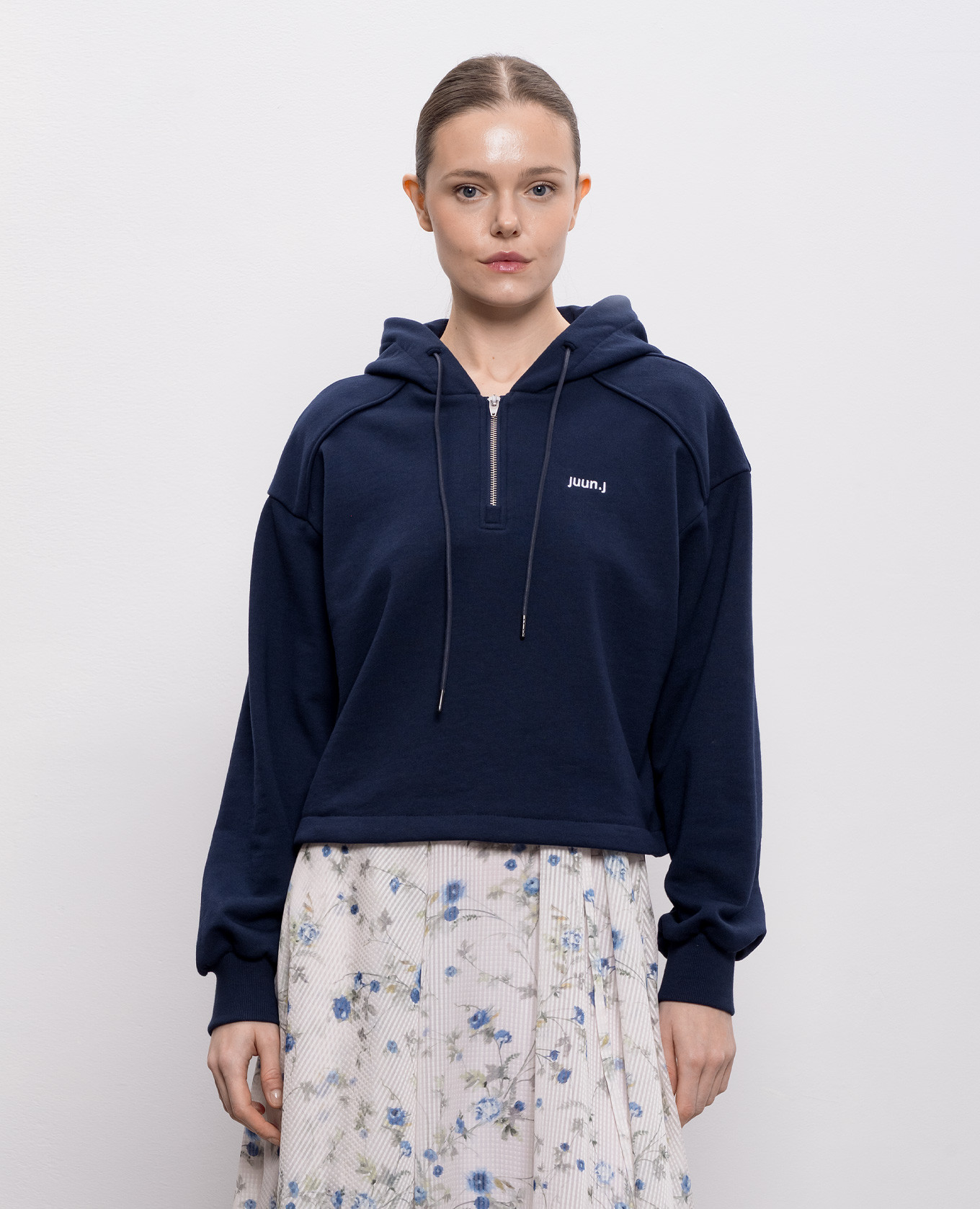 Blue hoodie with zipper Juun.j 3