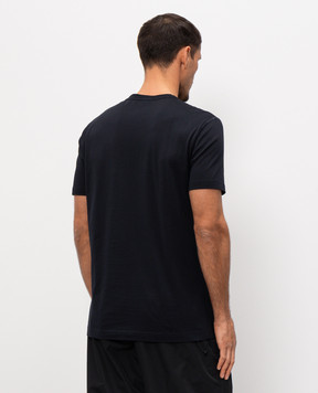 Dolce&Gabbana Blue T-shirt with logo patch G8PT1TG7P1B