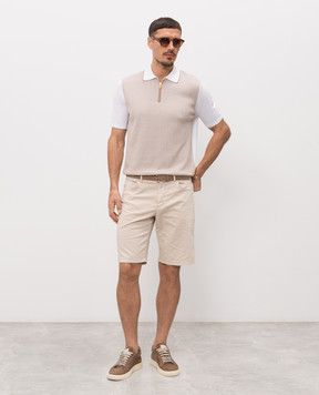 Stefano Ricci Polo with patterned silk K212036P31F26192