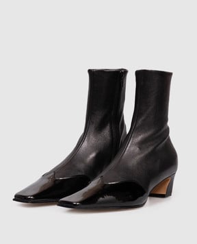 Khaite Nevada black leather ankle boots F1068971