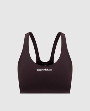 Sporty & Rich Brown Serif sports top TO003711300BR29