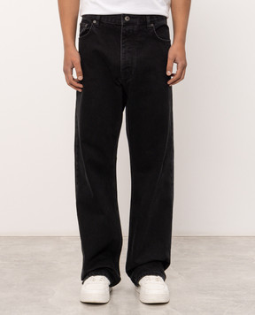 Off-White Black jeans with Half Arrow print 44MYA18JF26D00E