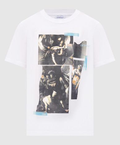 Tape Mercy wit T-shirt met print