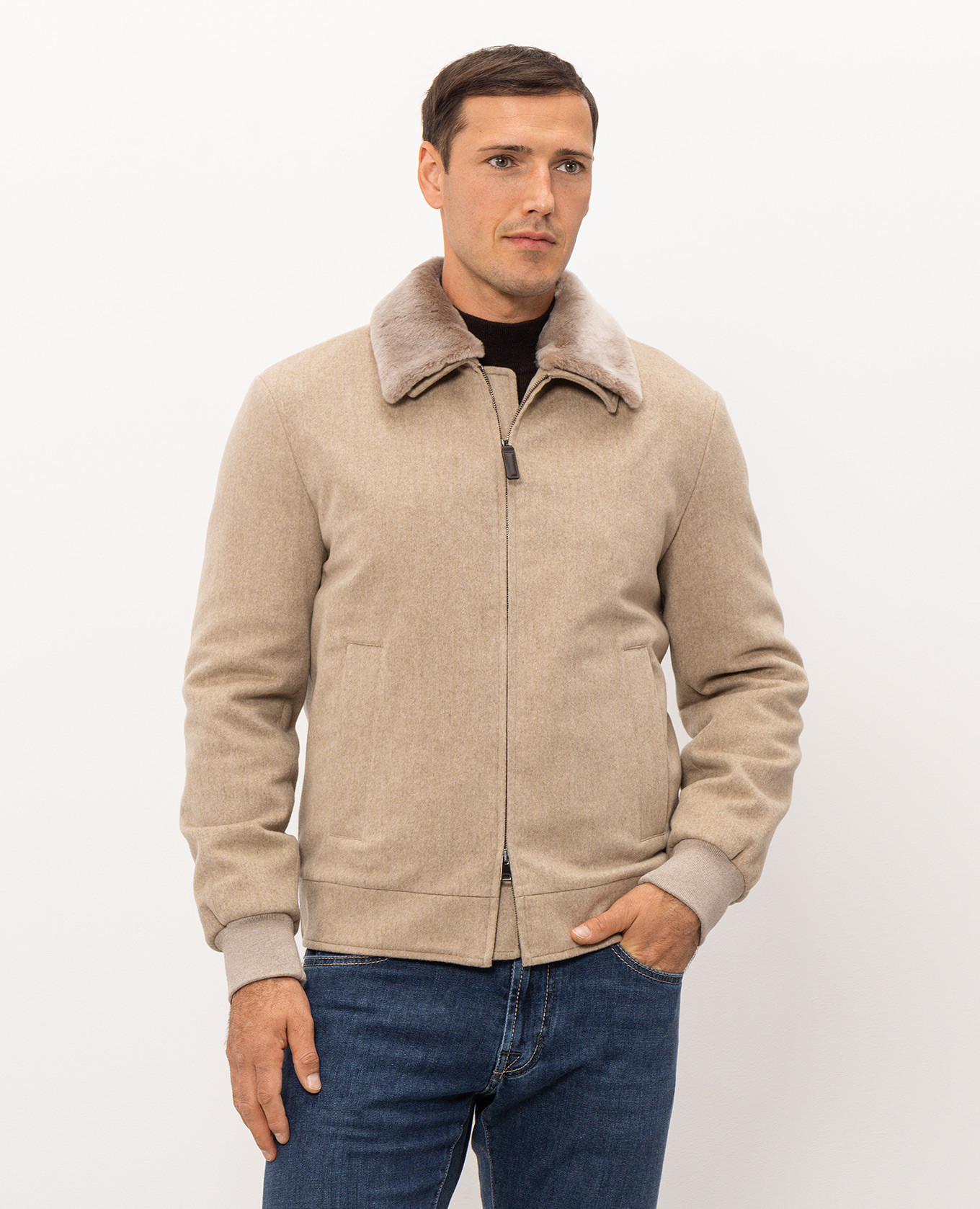 Beige wool jacket Cashmere&Whiskey 3