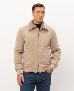 Cashmere&Whiskey Beige wool jacket U636I26