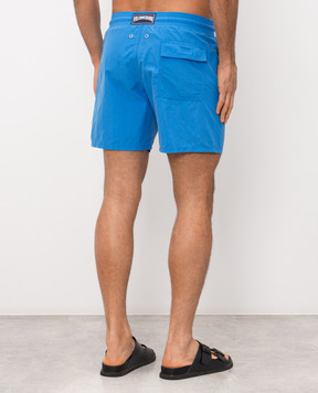 Vilebrequin Blue swim shorts with Bubble Turtles embroidery MOOED111