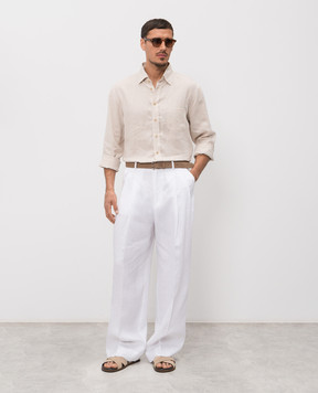 Dolce&Gabbana White linen pants GP20WTFU4JB