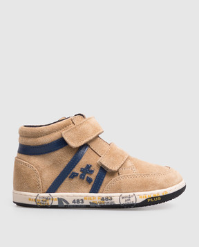 Premiata Children's beige suede sneakers 32K94981826