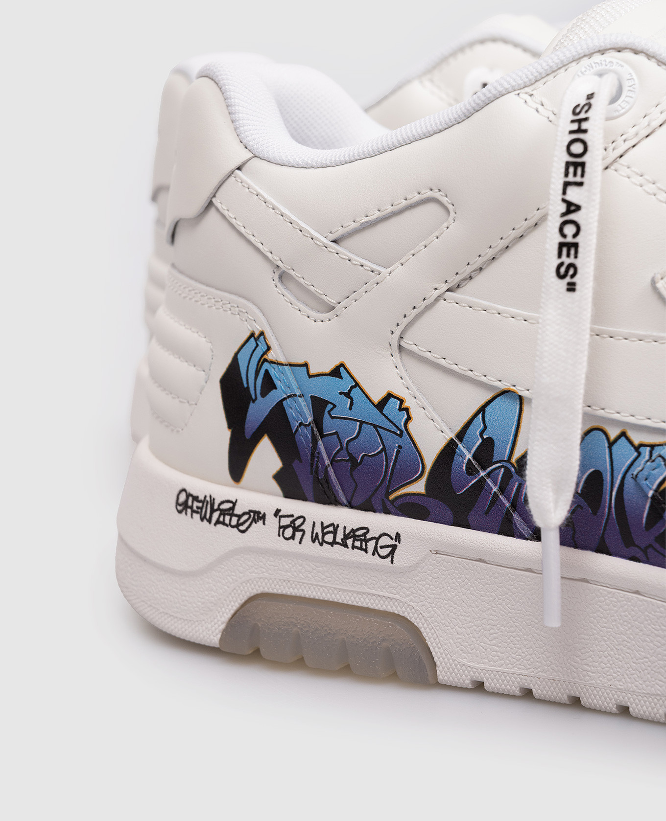 Out Of Office white leather sneakers with print Off-White 5