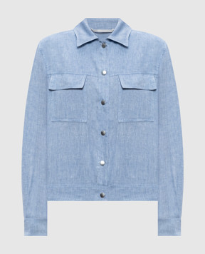 Peserico Blue linen shirt S25080D02600