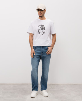 Alexander McQueen White Skull print T-shirt 857145QTAEG