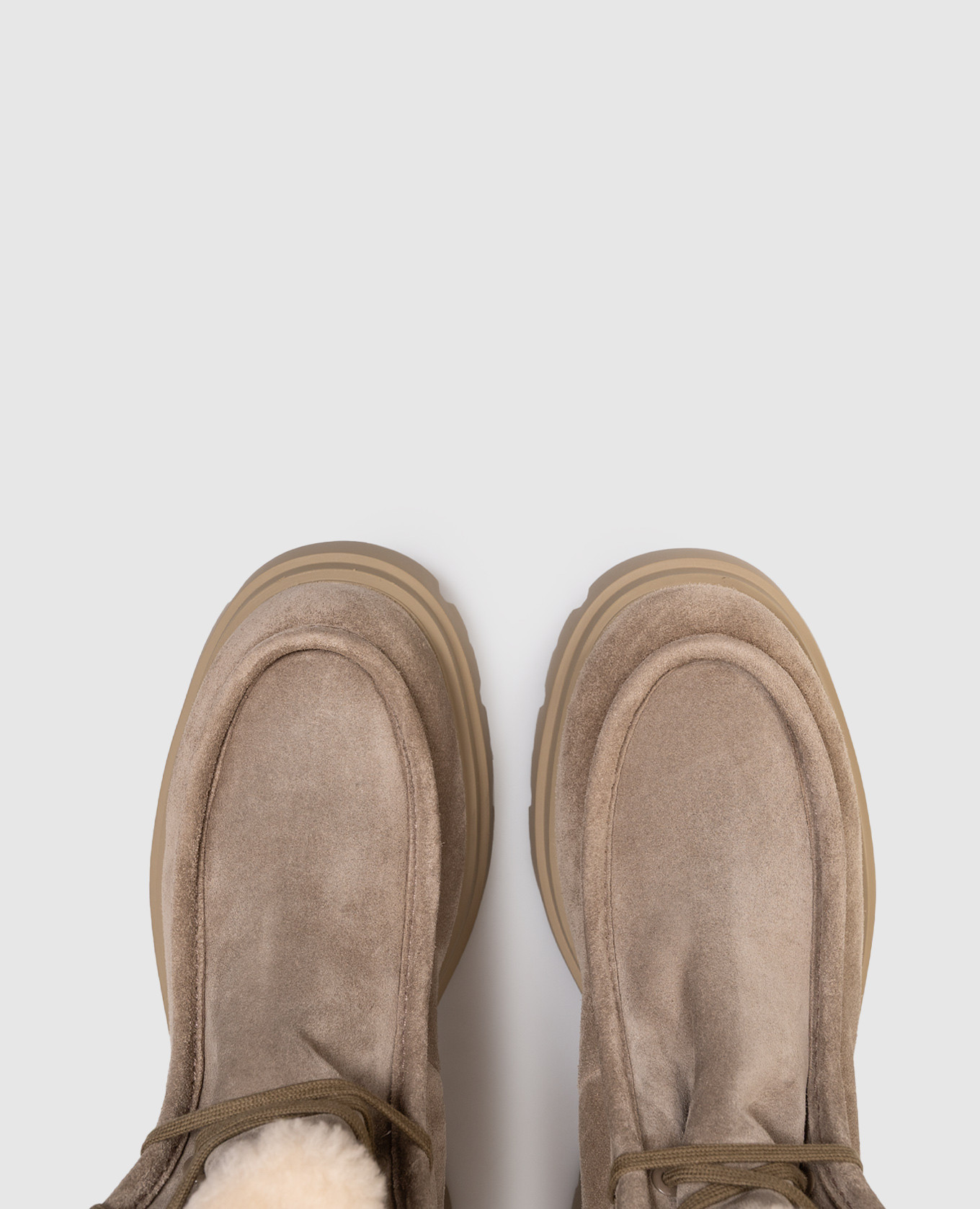 

Beige suede boots HUDSON with fur Stuart Weitzman