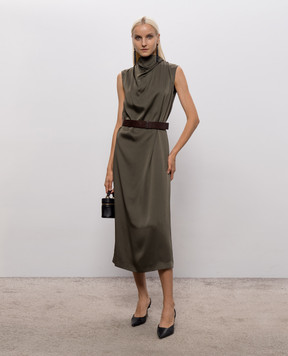 Brunello Cucinelli Khaki midi dress M0H38A5519