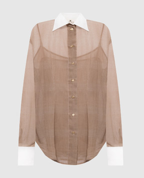Ermanno Scervino Brown blouse and top set D482K759CSWJV