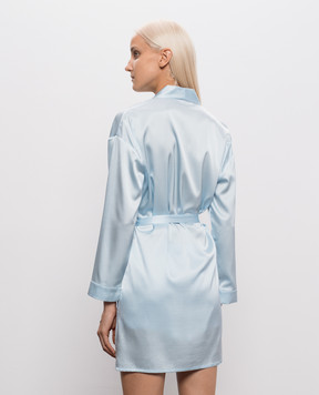 Dore & Rose Blue silk robe SILKROBE