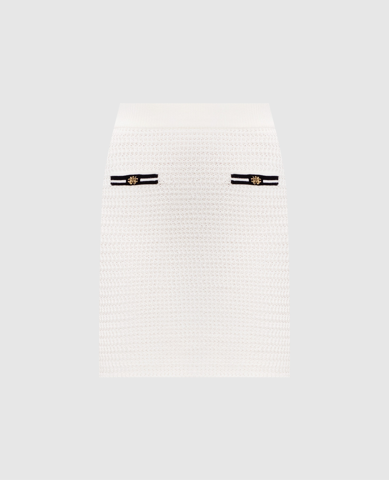 

White mini skirt with logo AMIRI
