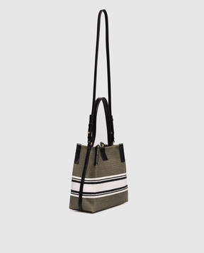 Balmain Khaki Release Bucket Bag GN0CA032TJBR