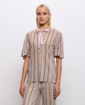 Missoni Beige top with sequins DS26WN18BK01J8