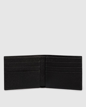 Dolce&Gabbana Black leather protmone with logo plate BP1321AG219