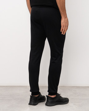 Kiton Black silk joggers UMK0869