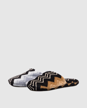 Missoni Home Giacomo terry slippers with pattern 1D3OG00005
