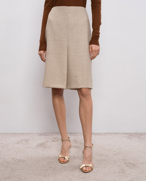 JOSEPH Beige Duggan wool skirt JF009570