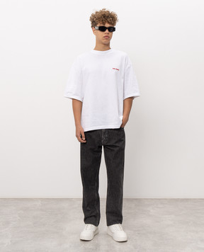 Axel Arigato White Curb T-shirt with embroidered logo A4202002
