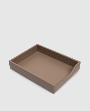 Giobagnara Brown leather tray DSPTRV24