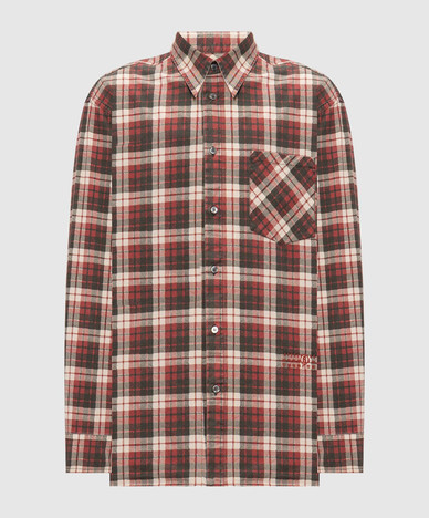 Burgundy checkered shirt