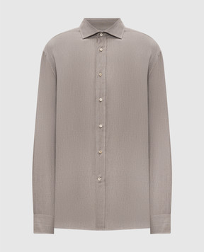 Brunello Cucinelli Gray patterned shirt MY6370627
