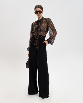 Dolce&Gabbana Black printed silk blouse F7BJ2TIS10I